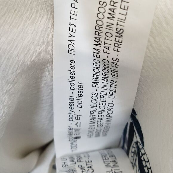 ZARA top big cat jungle button up casual top blouse XS - Picture 9 of 9